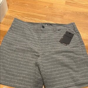 Hurley Men's Charcoal Striped Shorts